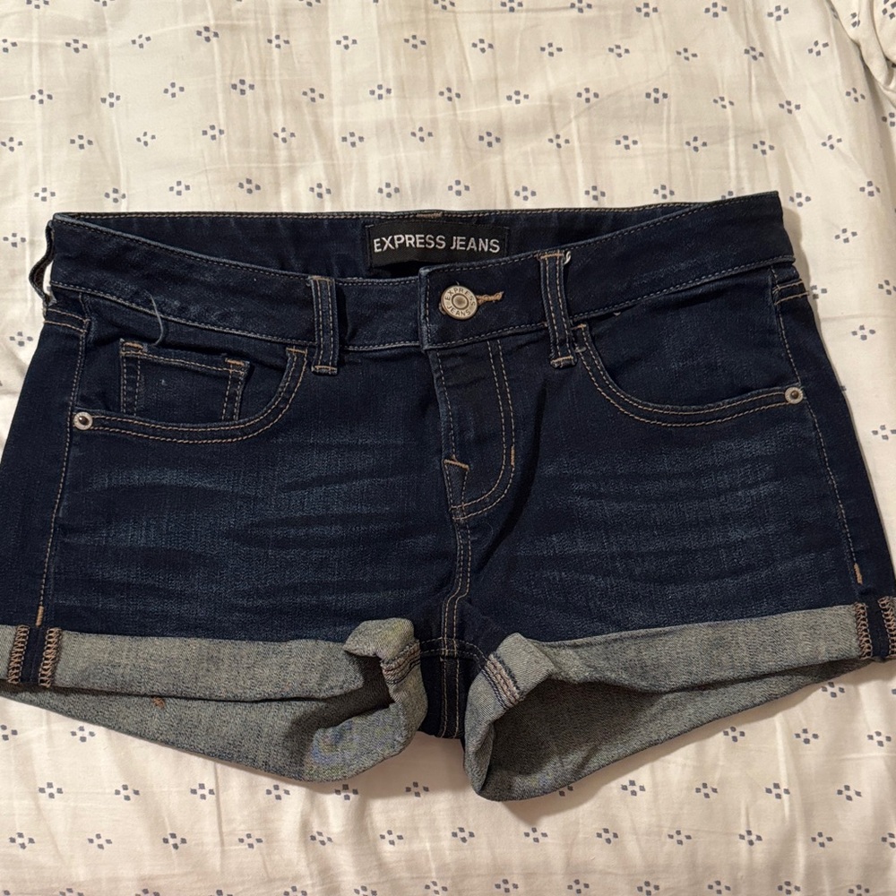 Express Women's Deep Indigo Jean Shorts